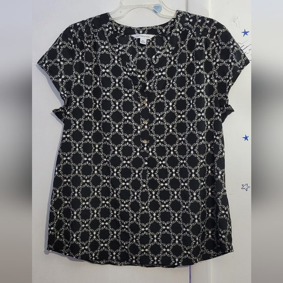 croft & barrow Tops - Croft & Barrow Women's Black and White Blouse Size XLarge